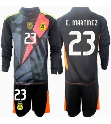Argentina Emiliano Martinez #23 Målvakt Hemmakläder Barn Copa America 2024 Långärmad (+ Korta byxor)
